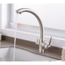 YL-631 Dual Handle 3 voies Cuisine Évacuage Purificateur Purificateur Faucet en acier inoxydable Mixer d&#39;évier de cuisine